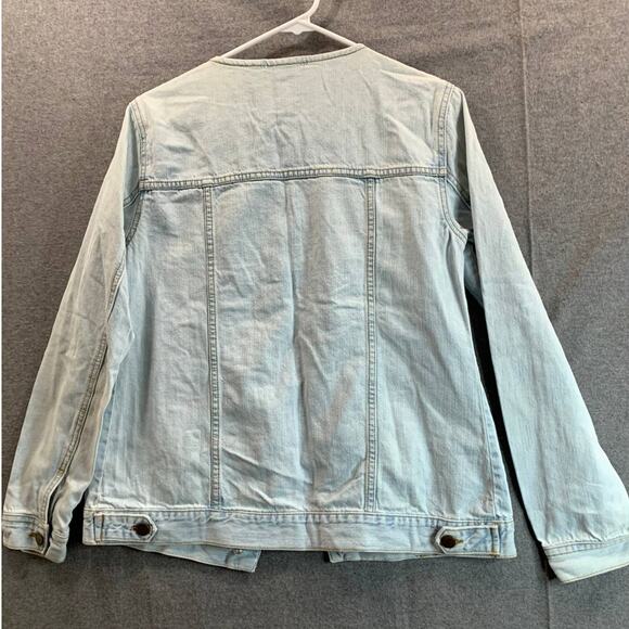 FOREVER 21 Denim Jacket Womens Medium Blue Jeans Button Up Jacket - Picture 2 of 7